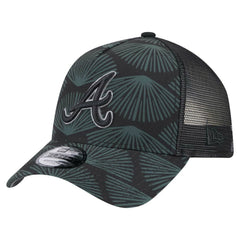 Atlanta Braves 9FORTY A-Frame Trucker Adjustable Hat Black