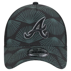 Atlanta Braves 9FORTY A-Frame Trucker Adjustable Hat Black