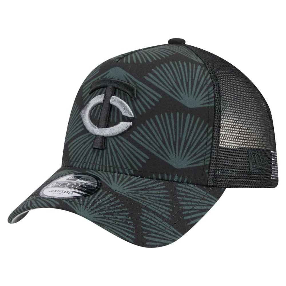 Minnesota Twins 9FORTY A-Frame Trucker Adjustable Hat Black