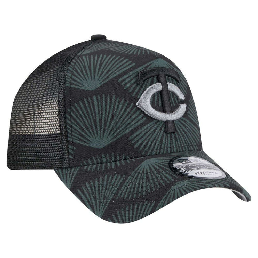 Minnesota Twins 9FORTY A-Frame Trucker Adjustable Hat Black