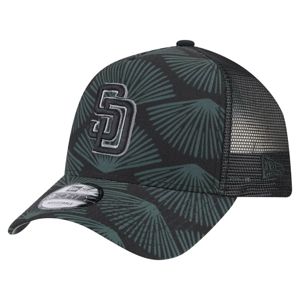 San Diego Padres 9FORTY A-Frame Trucker Adjustable Hat Black