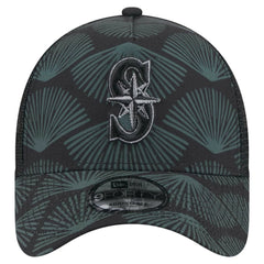 Seattle Mariners 9FORTY A-Frame Trucker Adjustable Hat Black