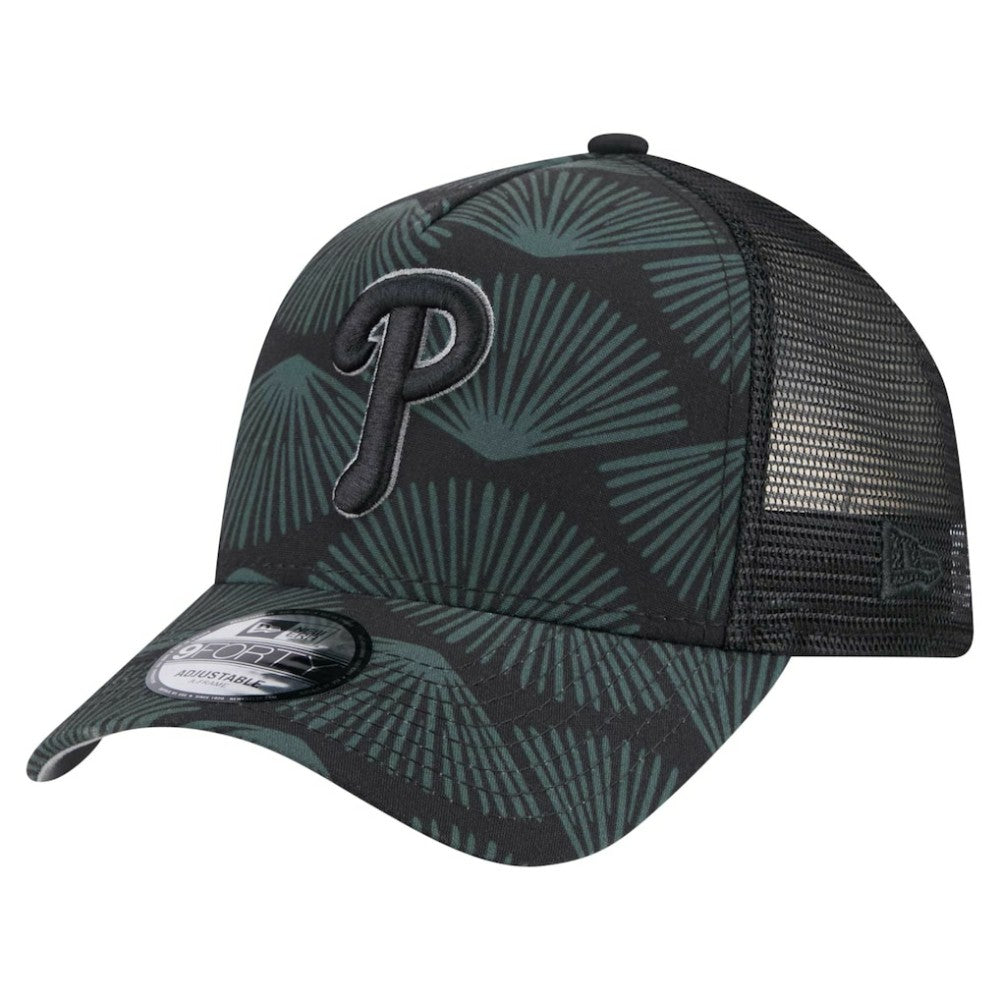 Philadelphia Phillies 9FORTY A-Frame Trucker Adjustable Hat Black
