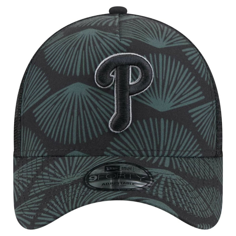 Philadelphia Phillies 9FORTY A-Frame Trucker Adjustable Hat Black