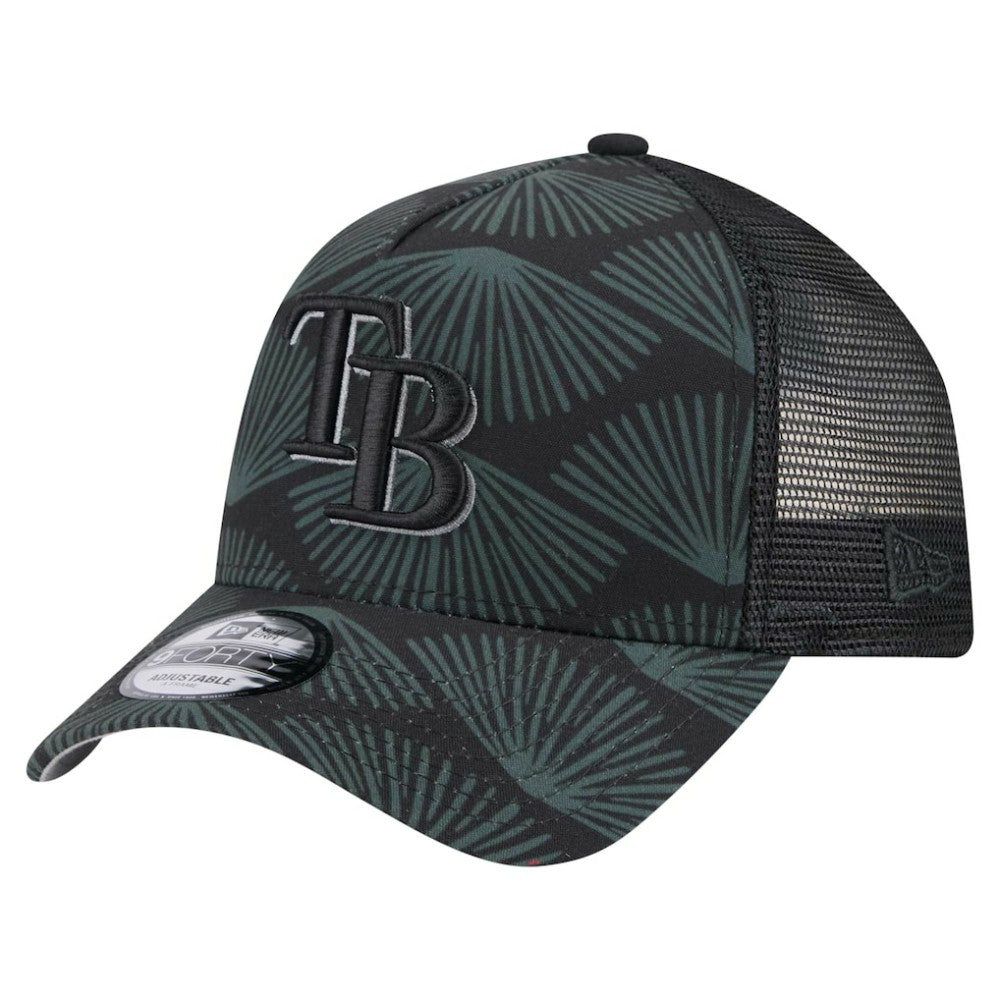 Tampa Bay Rays 9FORTY A-Frame Trucker Adjustable Hat Black