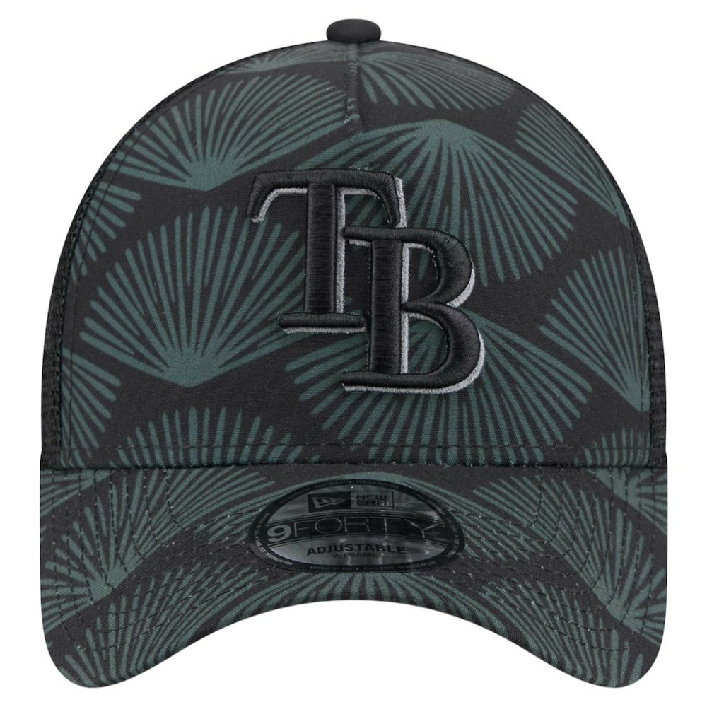 Tampa Bay Rays 9FORTY A-Frame Trucker Adjustable Hat Black