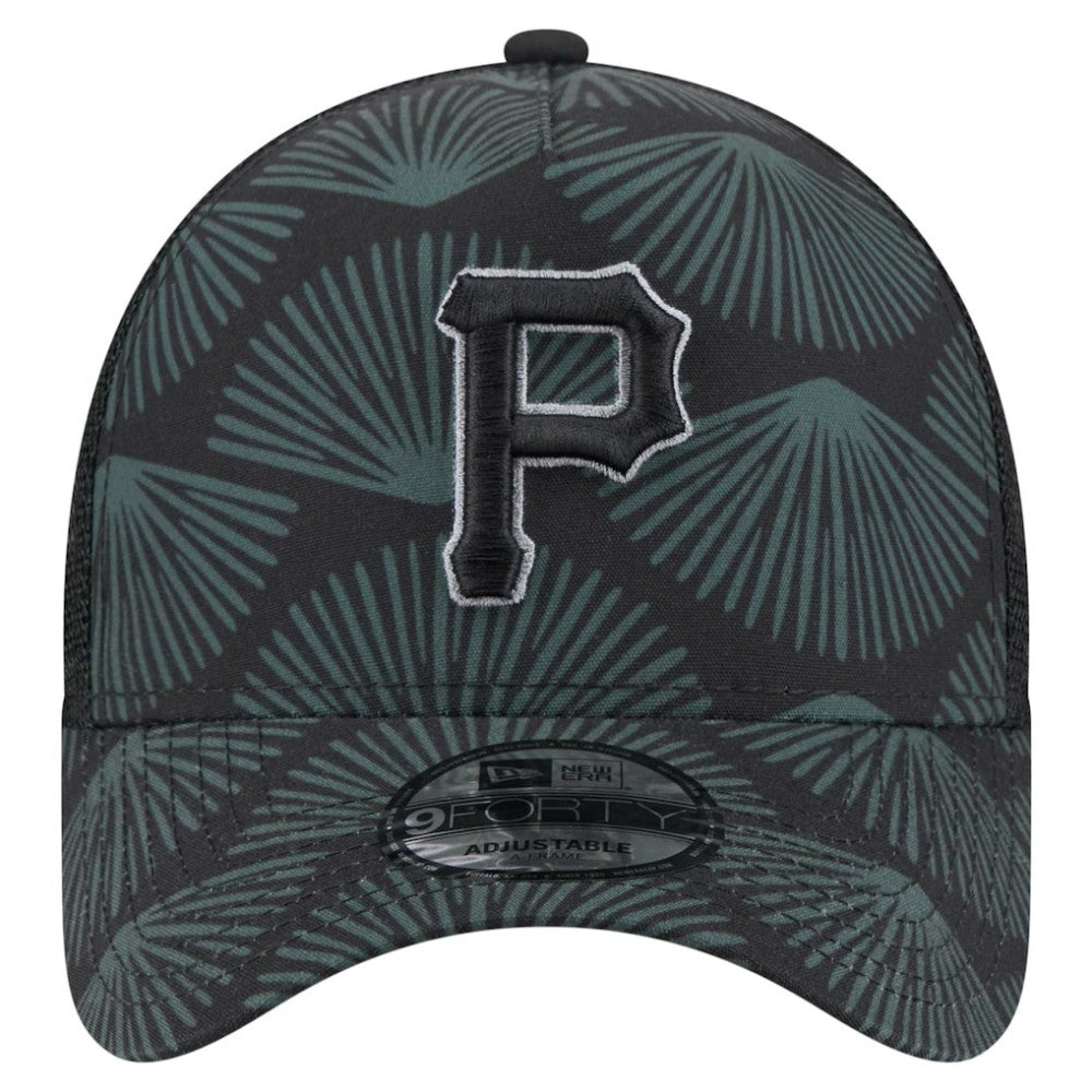 Pittsburgh Pirates 9FORTY A-Frame Trucker Adjustable Hat Black