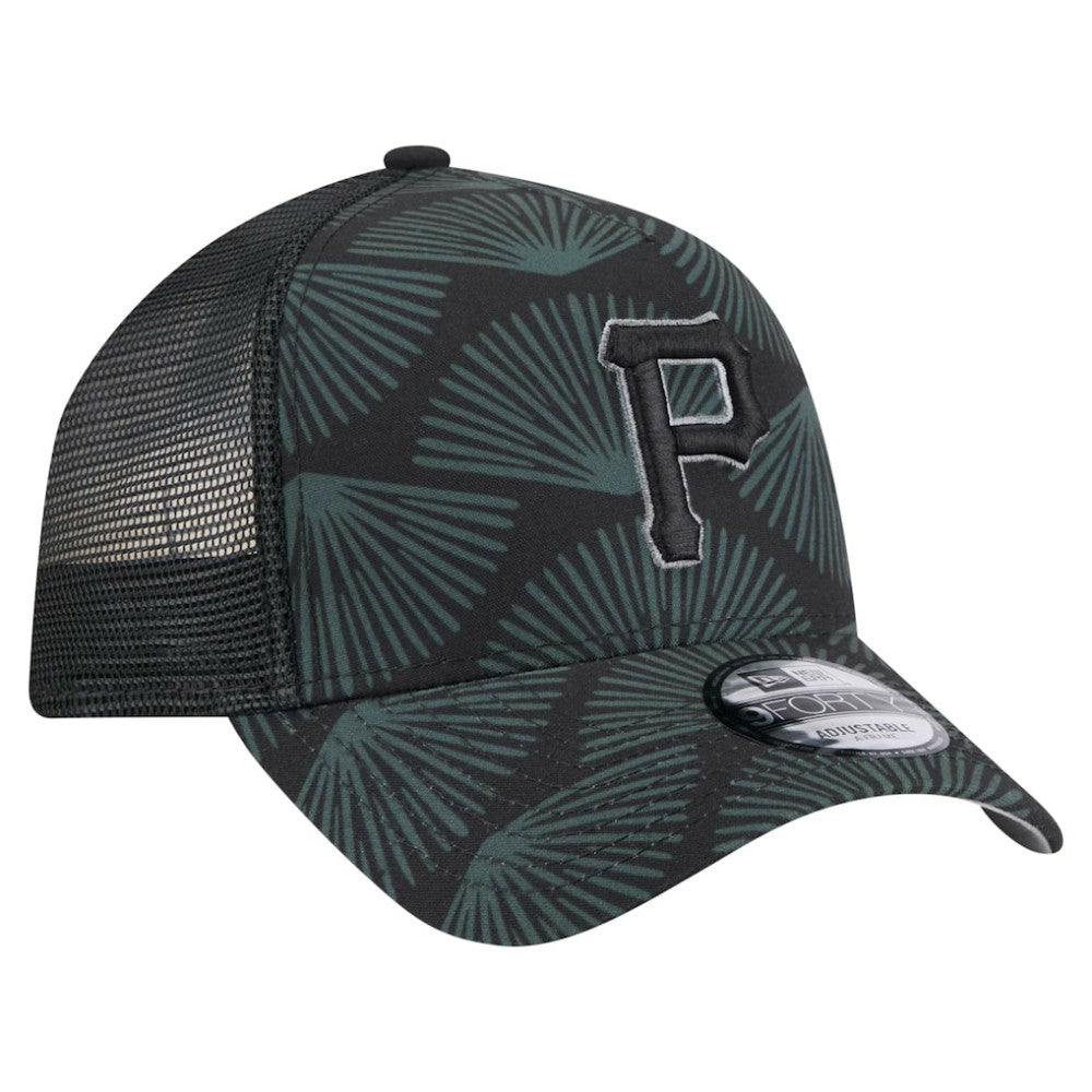 Pittsburgh Pirates 9FORTY A-Frame Trucker Adjustable Hat Black