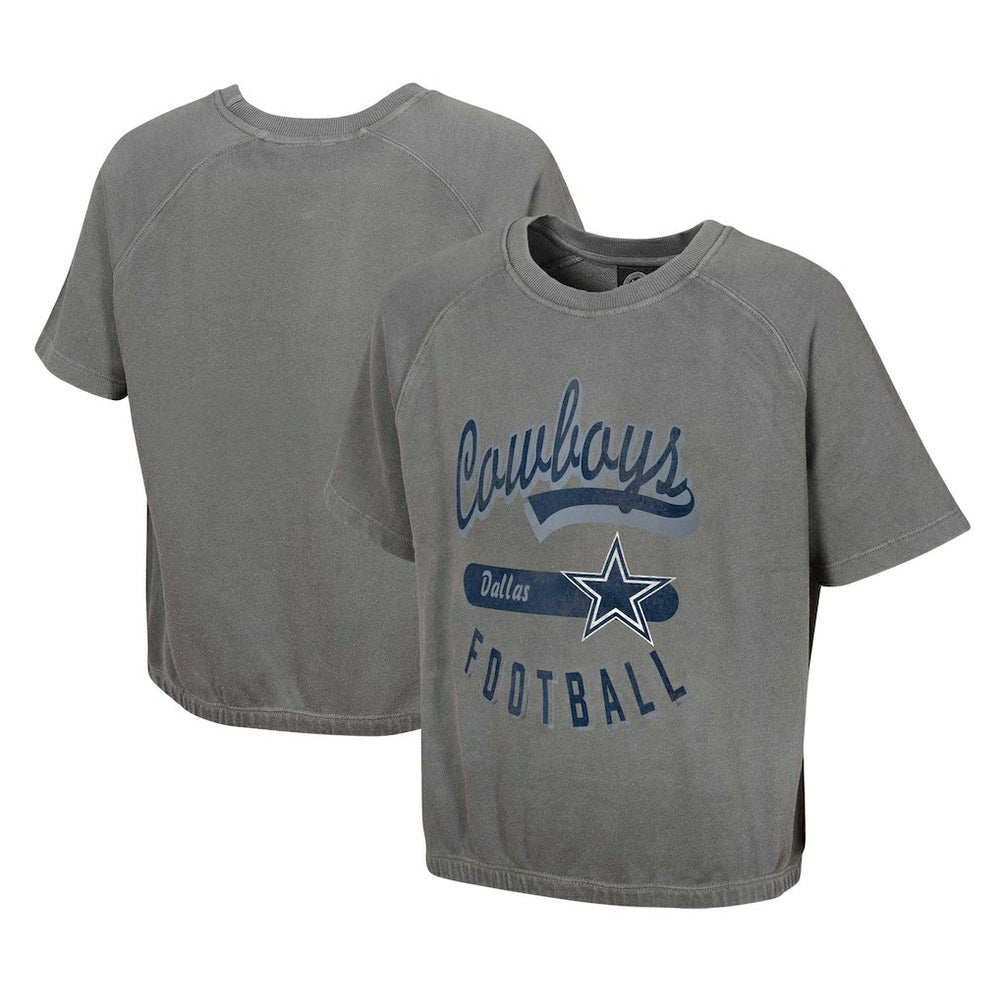 Dallas Cowboys Women's Mineral Wash Short Sleeve Top - Gray sale