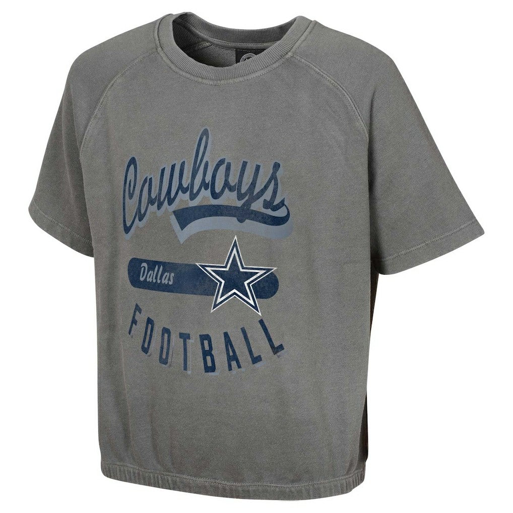 Dallas Cowboys Women's Mineral Wash Short Sleeve Top - Gray sale