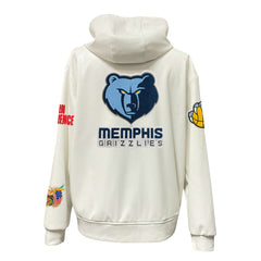 Memphis Grizzlies Jeff Hamilton Vegan Leather Full-Zip Hoodie - White sale