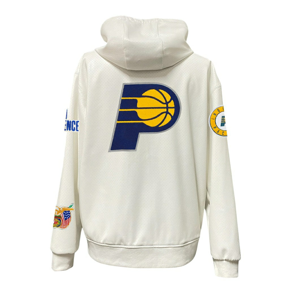 Indiana Pacers Jeff Hamilton Vegan Leather Full-Zip Hoodie - White for sale