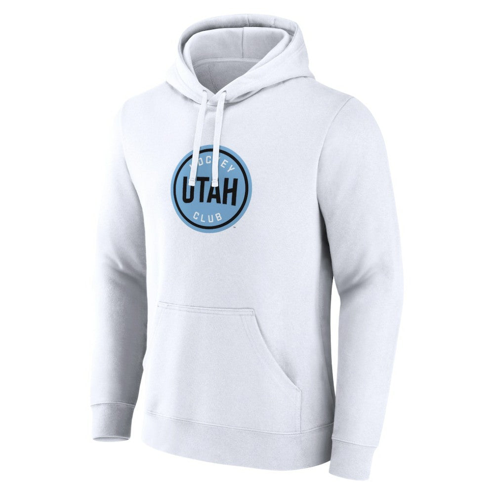 Utah Mammoth Fanatics Draft Logo Pullover Hoodie - White Hoodies