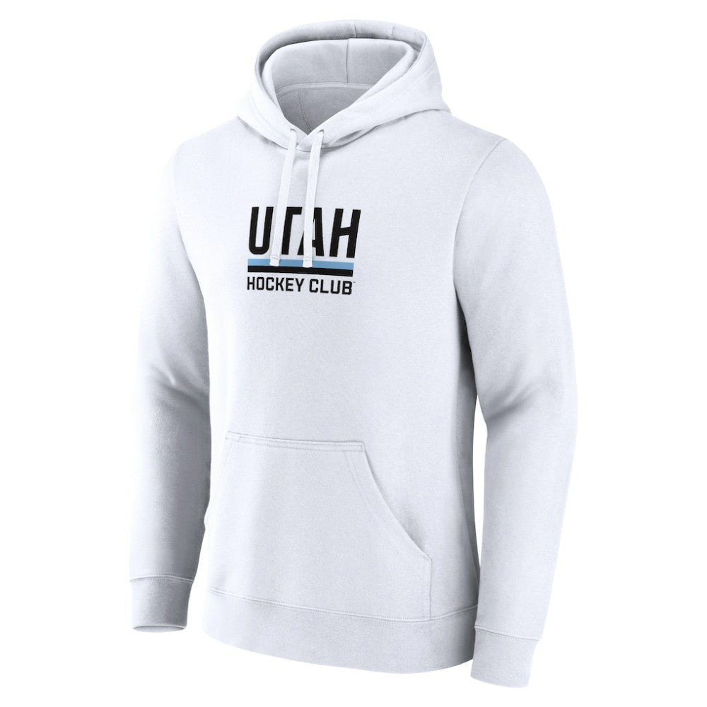 Utah Mammoth Fanatics Secondary Logo Pullover Hoodie - White Hoodies