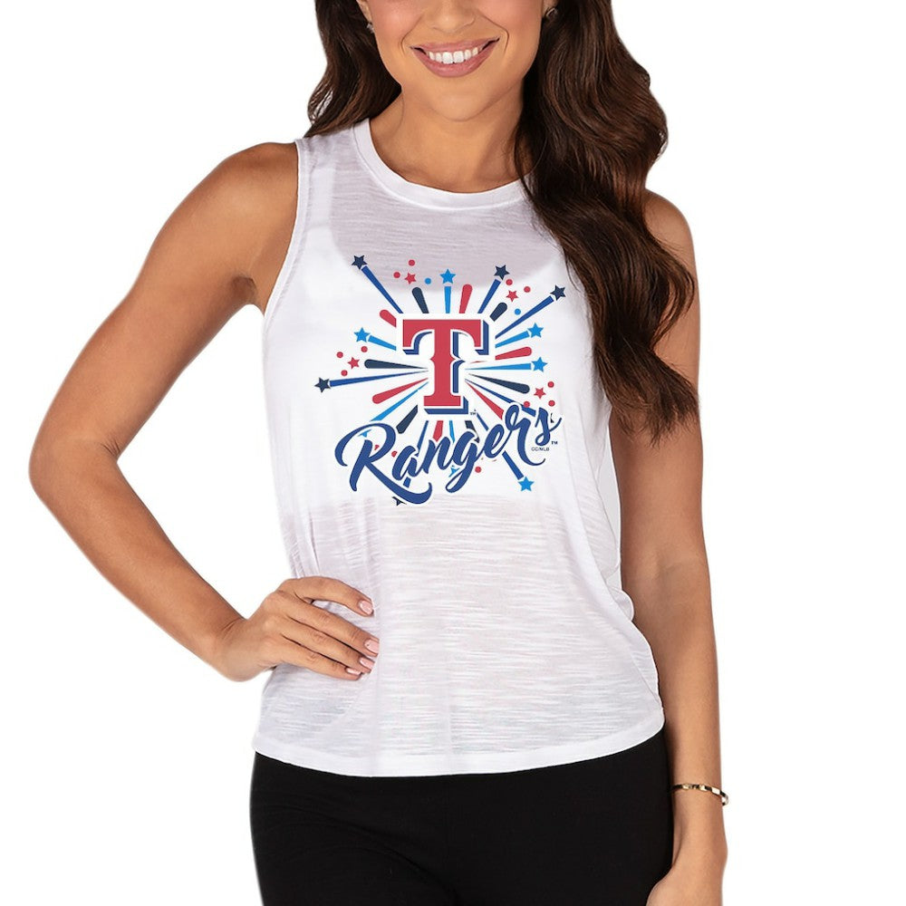 Texas Rangers Concepts Sport Women's Infuse Tank Top White