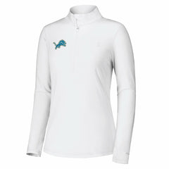Detroit Lions Women's Sport Playa Vista IslandZone Quarter-Zip Jacket - White cheap