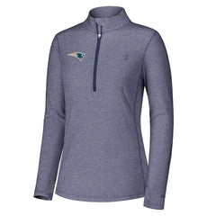 New England Patriots Women's Sport Playa Vista IslandZone Quarter-Zip Jacket - Navy for sale