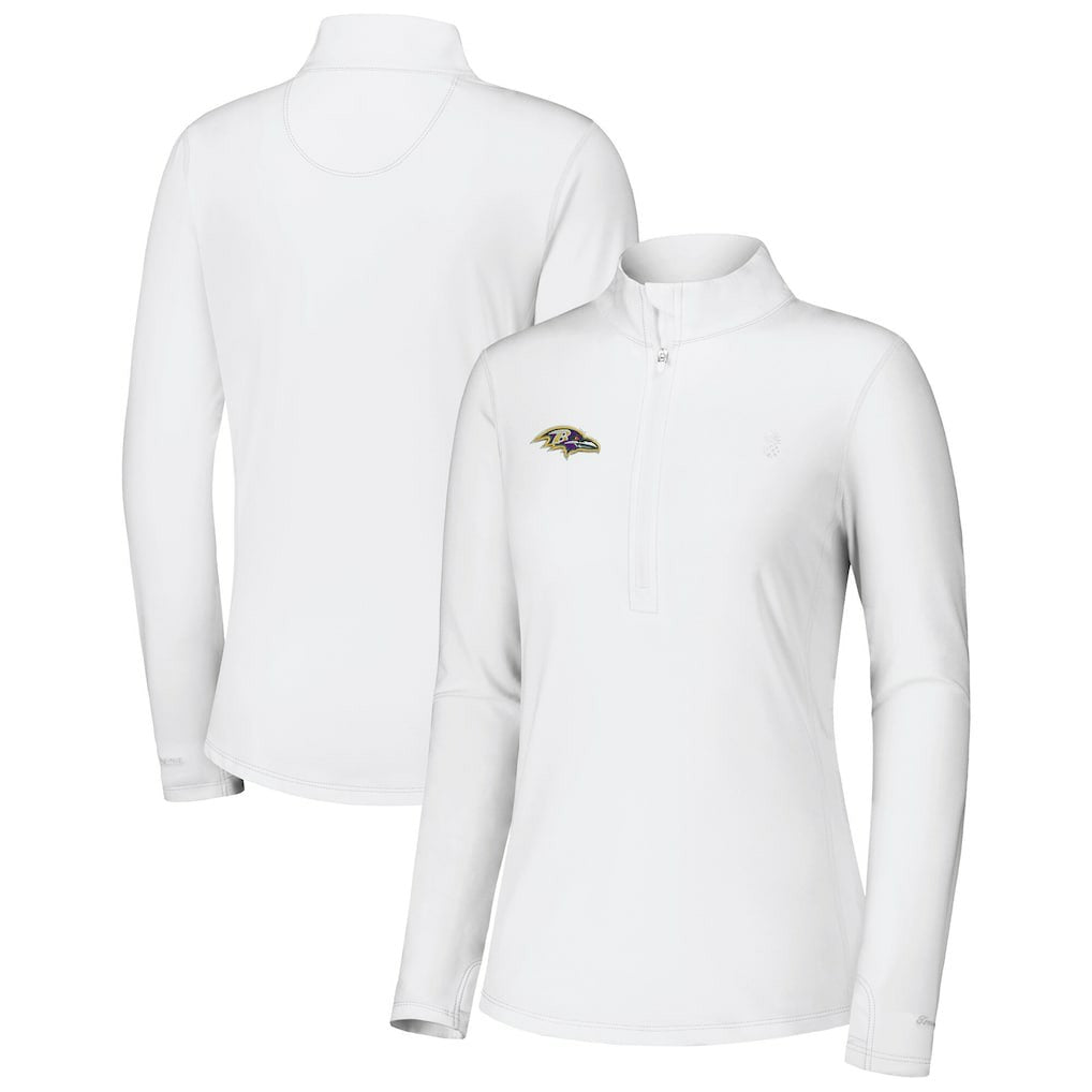 Baltimore Ravens Women's Sport Playa Vista IslandZone Quarter-Zip Jacket - White online