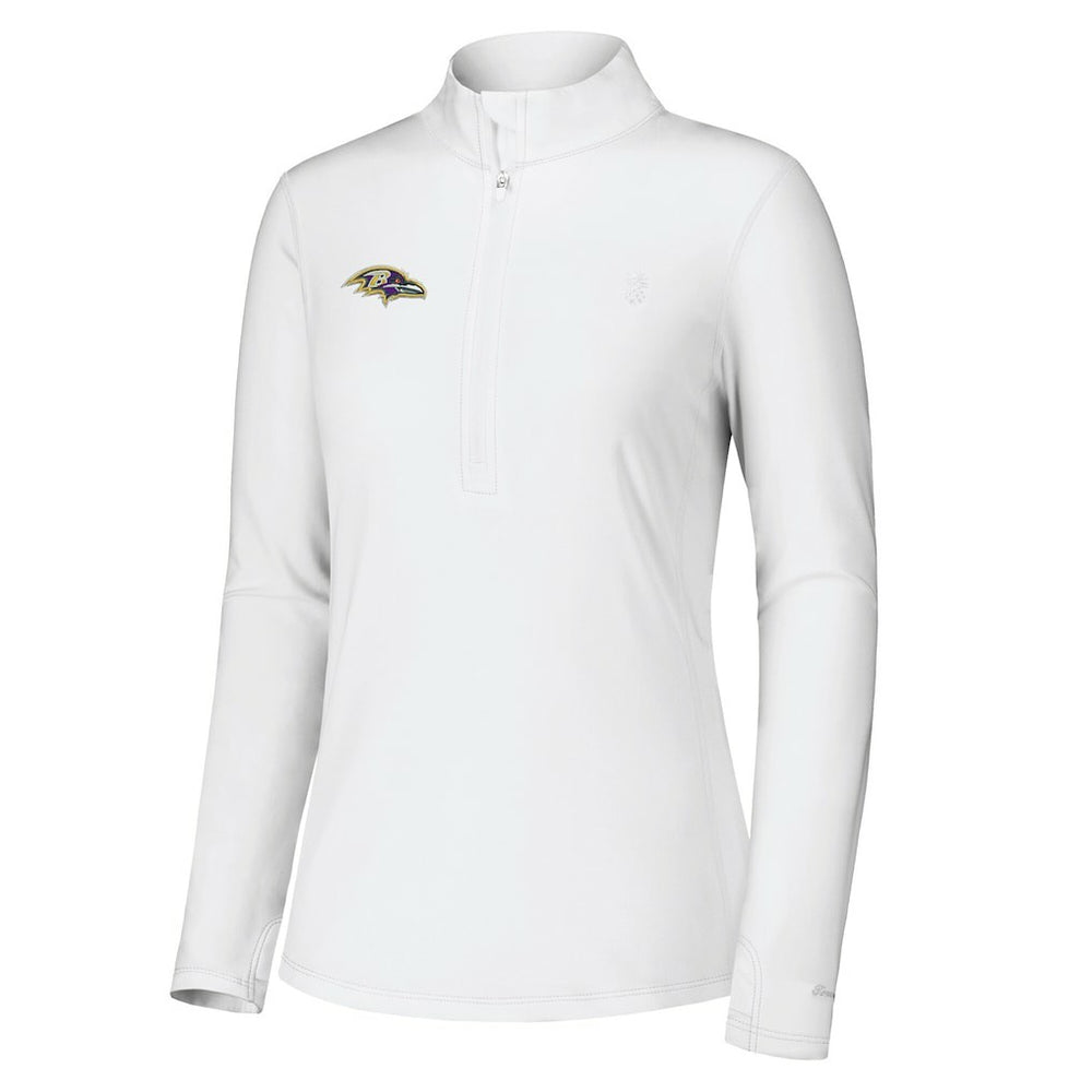 Baltimore Ravens Women's Sport Playa Vista IslandZone Quarter-Zip Jacket - White online