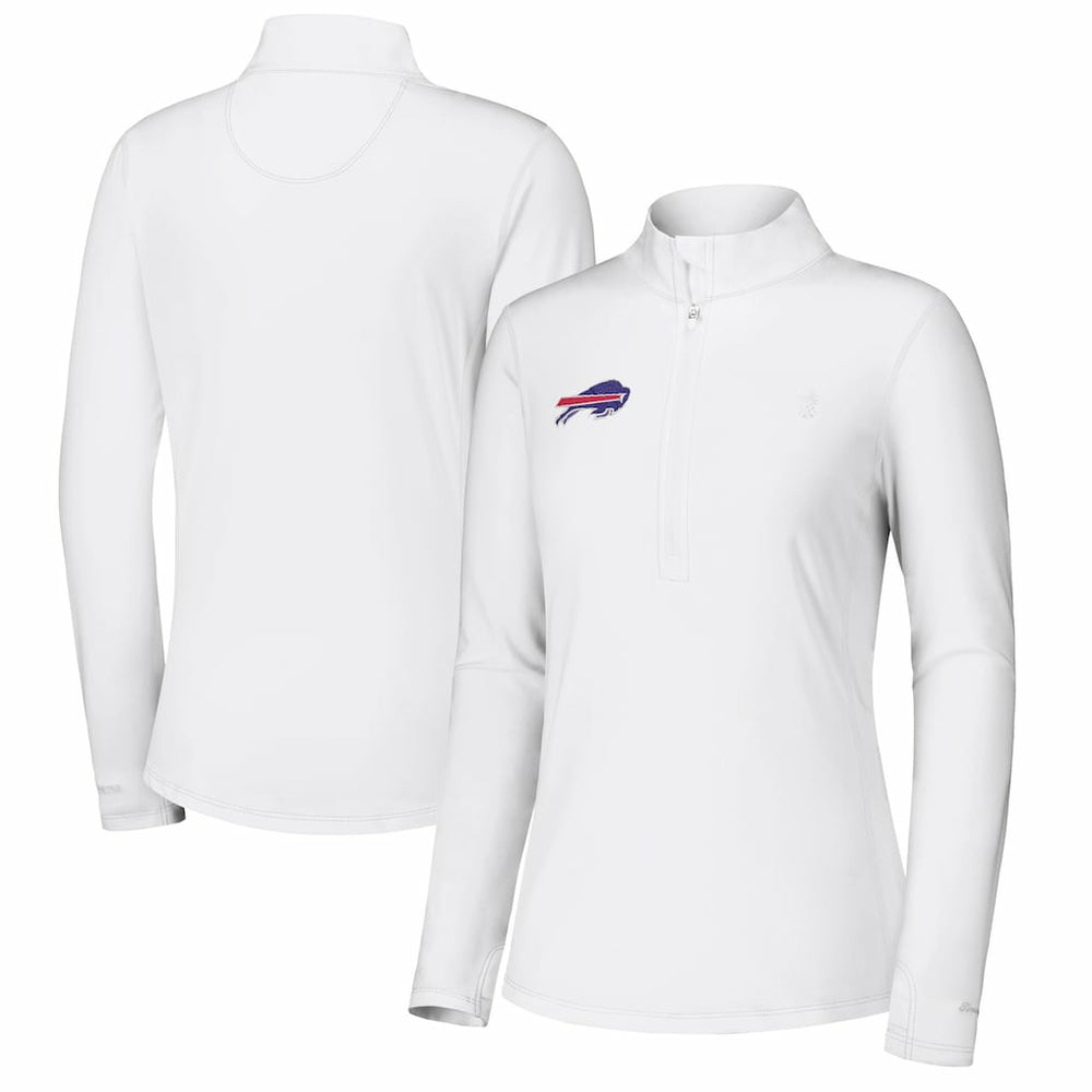Buffalo Bills Women's Sport Playa Vista IslandZone Quarter-Zip Jacket - White discount