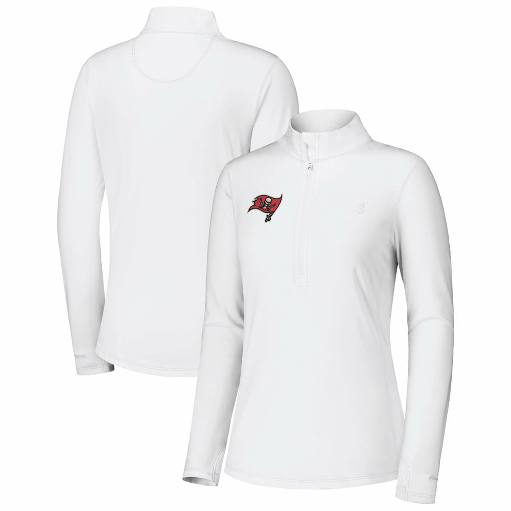 Tampa Bay Buccaneers Women's Sport Playa Vista IslandZone Quarter-Zip Jacket - White cheap