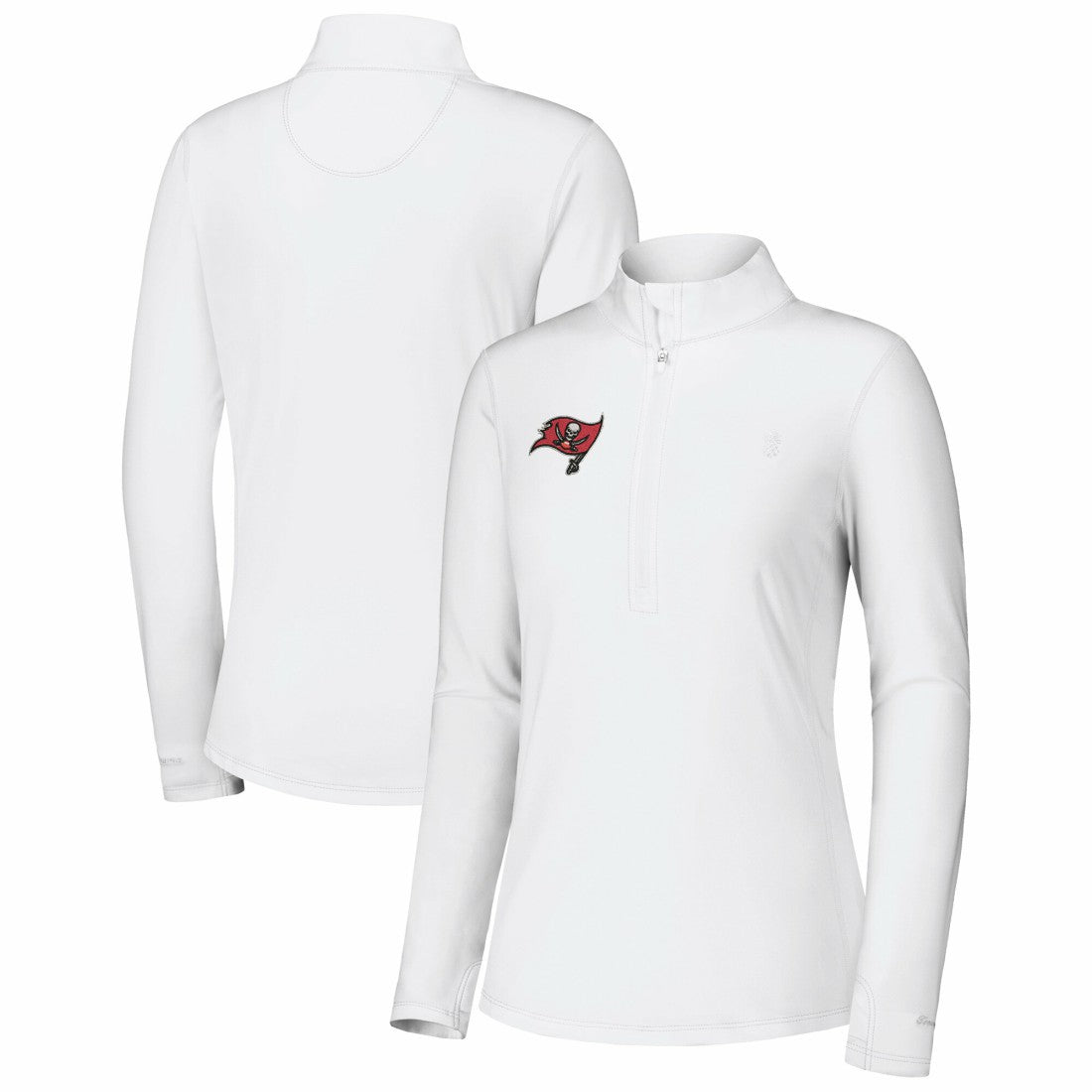 Tampa Bay Buccaneers Women's Sport Playa Vista IslandZone Quarter-Zip Jacket - White cheap