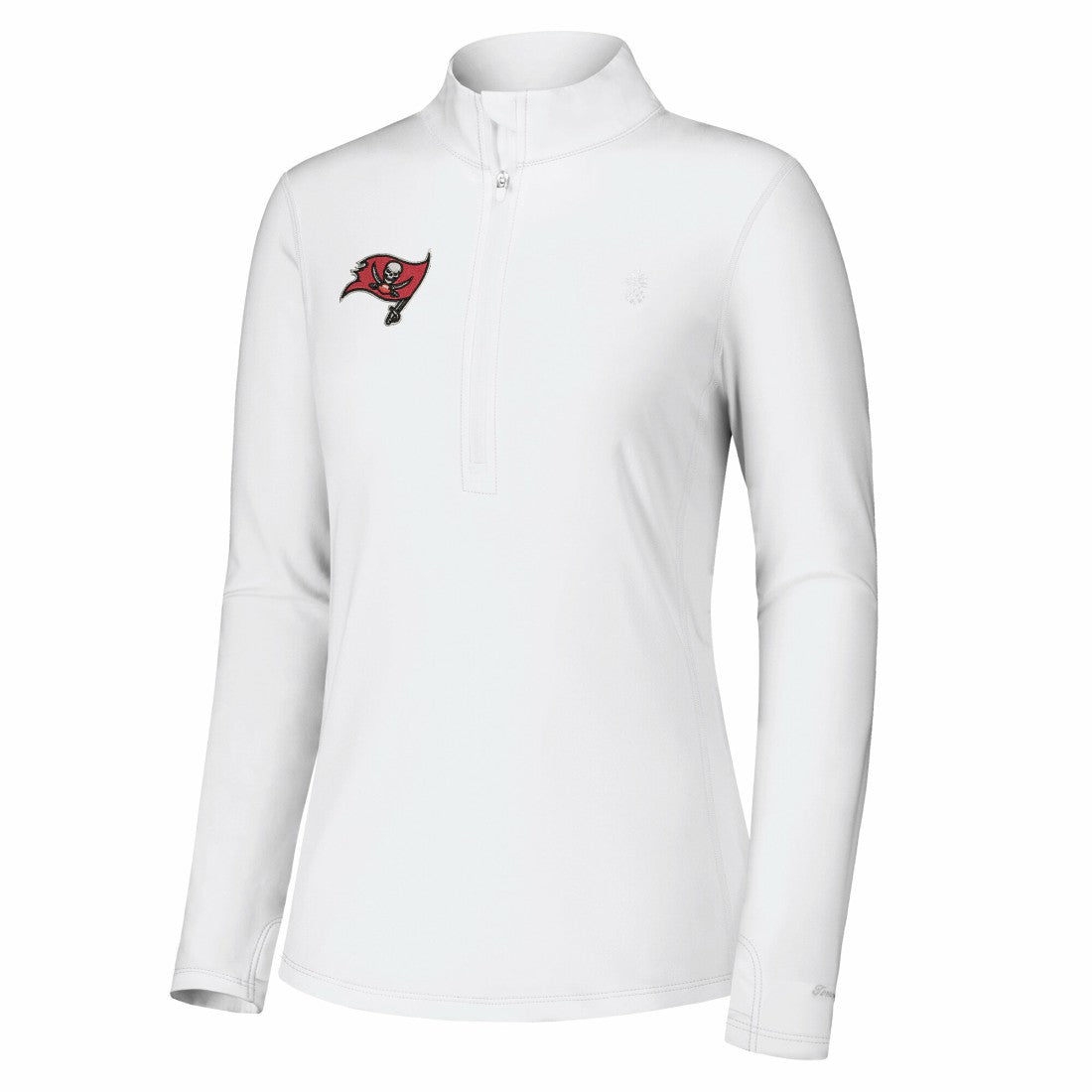 Tampa Bay Buccaneers Women's Sport Playa Vista IslandZone Quarter-Zip Jacket - White cheap