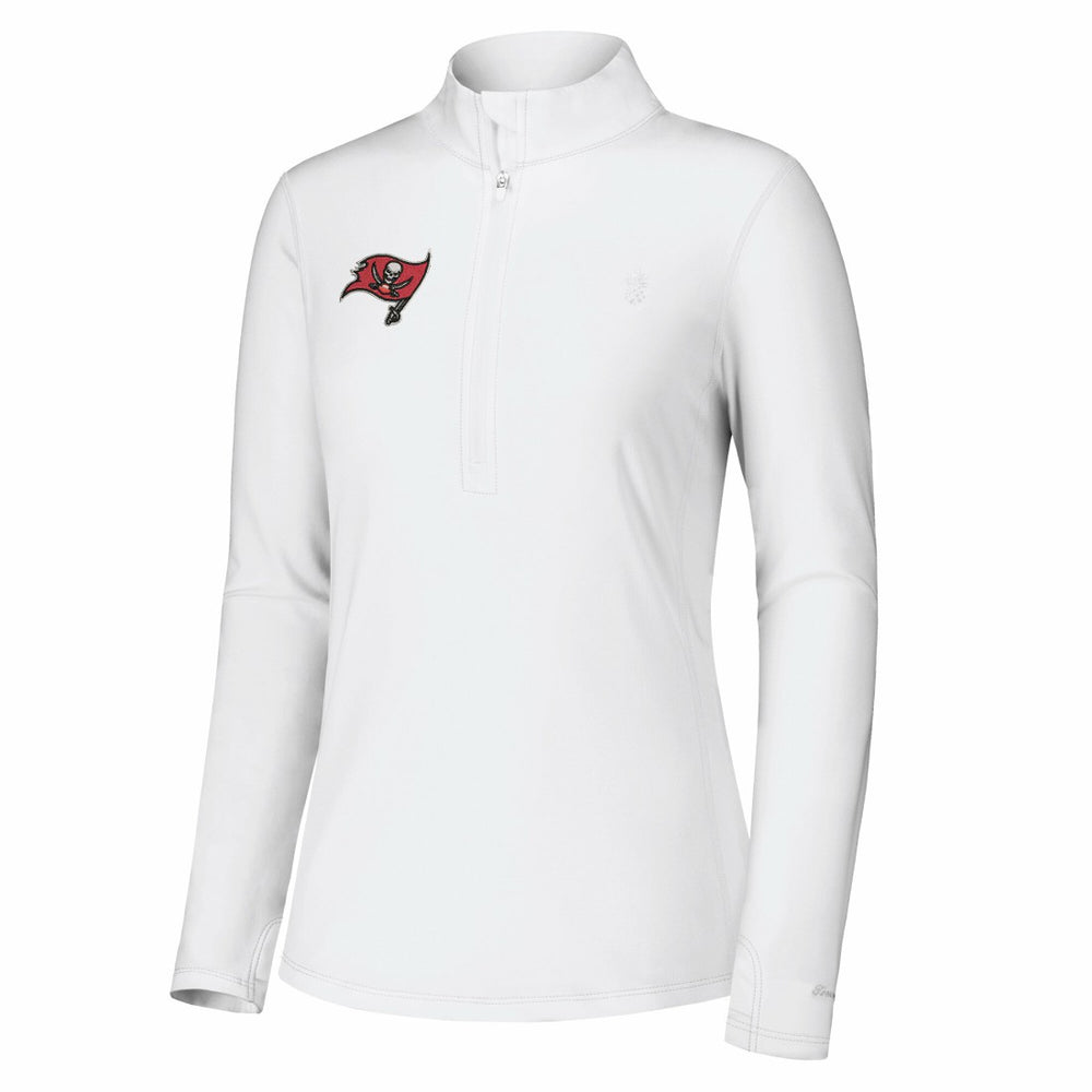 Tampa Bay Buccaneers Women's Sport Playa Vista IslandZone Quarter-Zip Jacket - White cheap