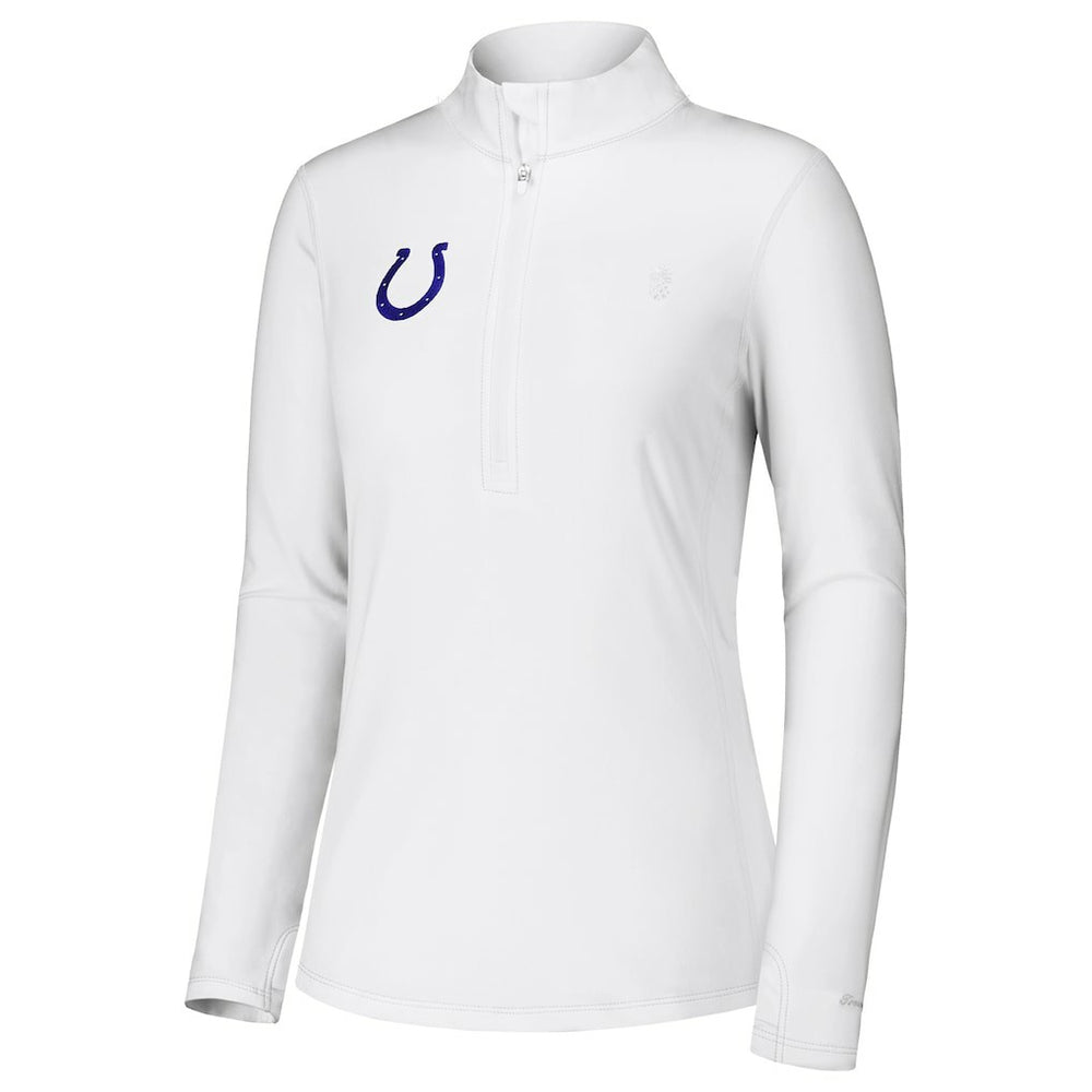 Indianapolis Colts Women's Sport Playa Vista IslandZone Quarter-Zip Jacket - White on sale