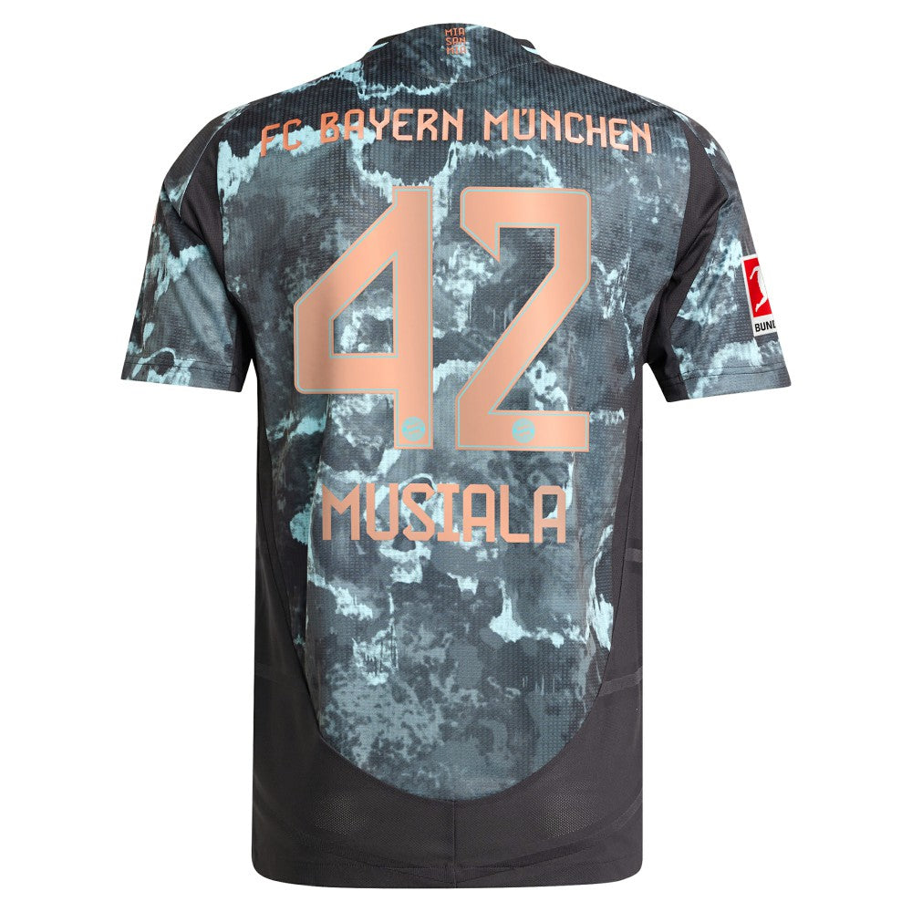 Jamal Musiala Bayern Munich 2024/25 Away Player Jersey - Black on sale