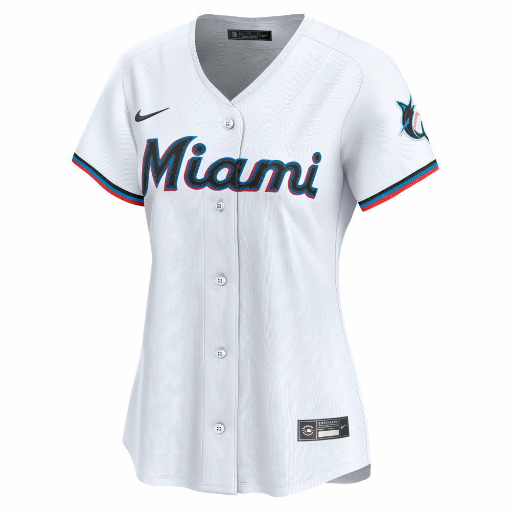 Miami Marlins Women's Home Limited Jersey White