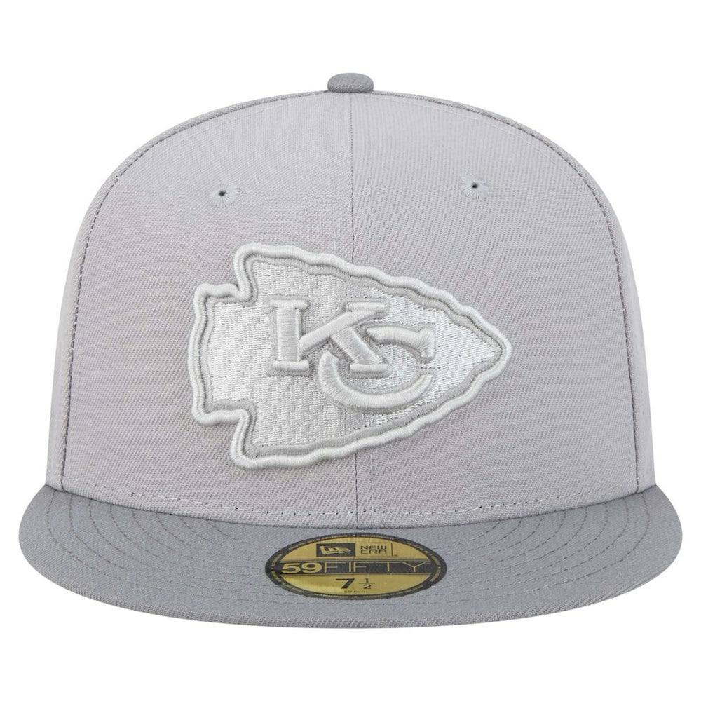Kansas City Chiefs New Era Iron Cloud 59FIFTY Fitted Hat - Gray/Graphite for sale