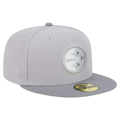 Pittsburgh Steelers New Era Iron Cloud 59FIFTY Fitted Hat - Gray/Graphite on sale