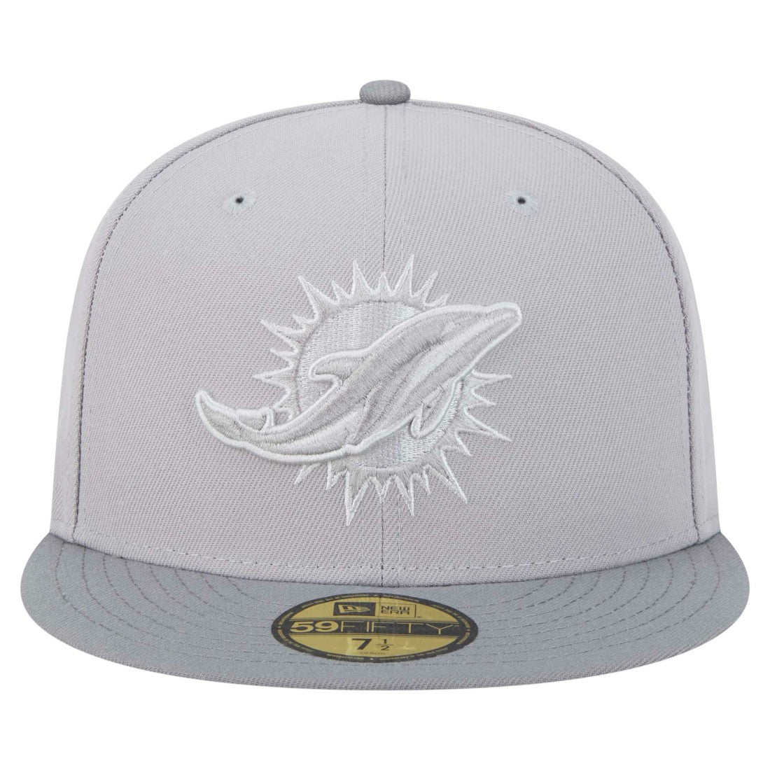 Miami Dolphins New Era Iron Cloud 59FIFTY Fitted Hat - Gray/Graphite discount