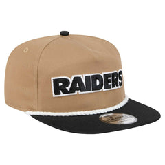 Las Vegas Raiders New Era Desert Golfer Snapback Hat - Khaki/Black for sale