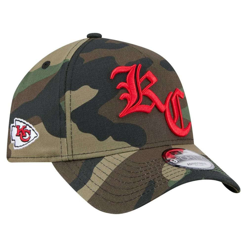 Kansas City Chiefs New Era Mystic Camo A-Frame 9FORTY Adjustable Hat - Camo sale