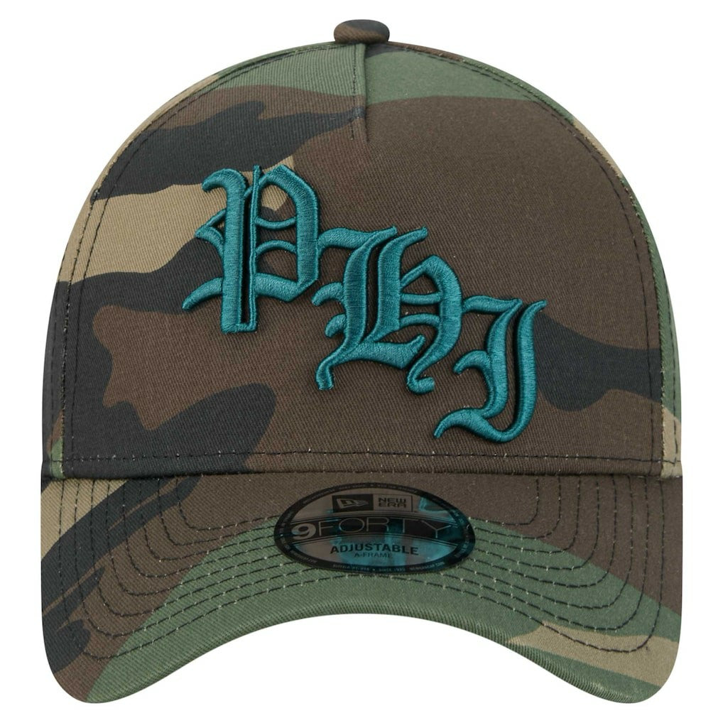 Philadelphia Eagles New Era Mystic Camo A-Frame 9FORTY Adjustable Hat - Camo online