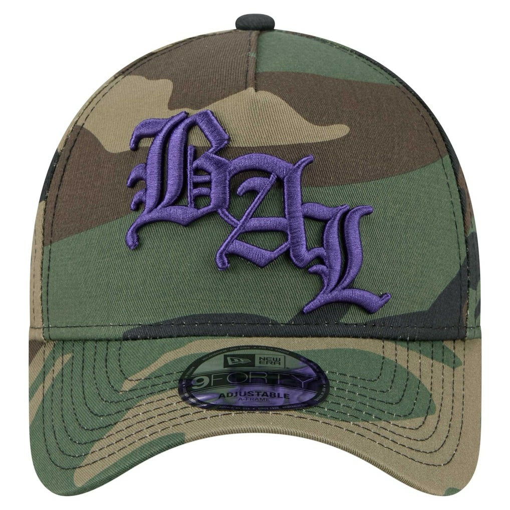 Baltimore Ravens New Era Mystic Camo A-Frame 9FORTY Adjustable Hat - Camo outlet