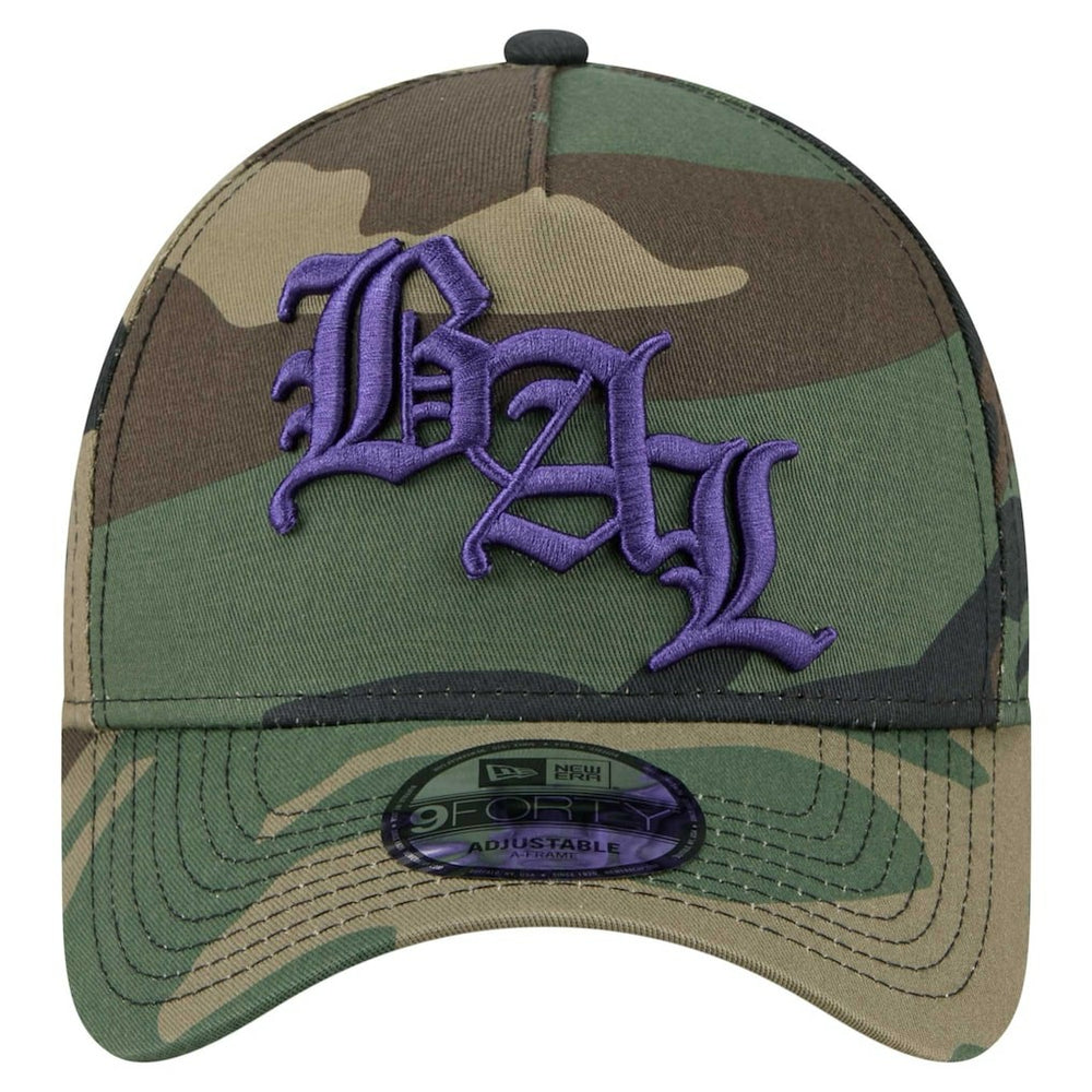 Baltimore Ravens New Era Mystic Camo A-Frame 9FORTY Adjustable Hat - Camo outlet