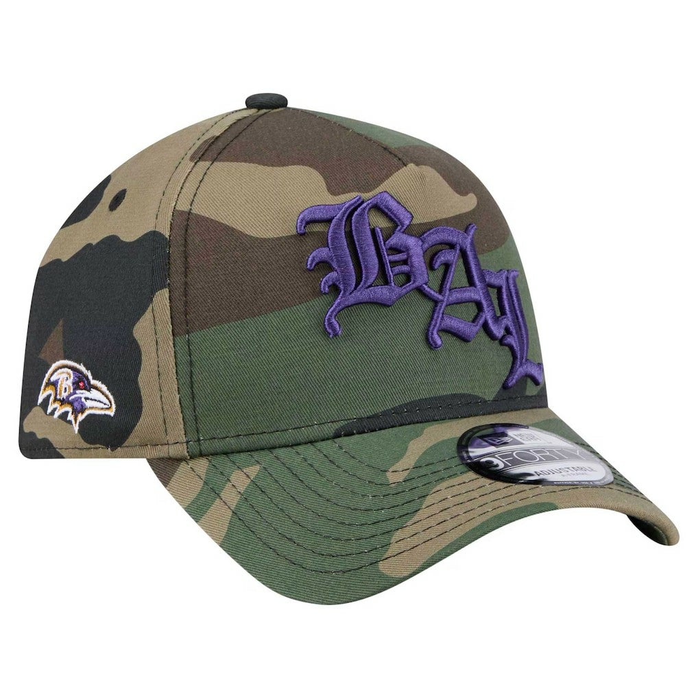 Baltimore Ravens New Era Mystic Camo A-Frame 9FORTY Adjustable Hat - Camo outlet