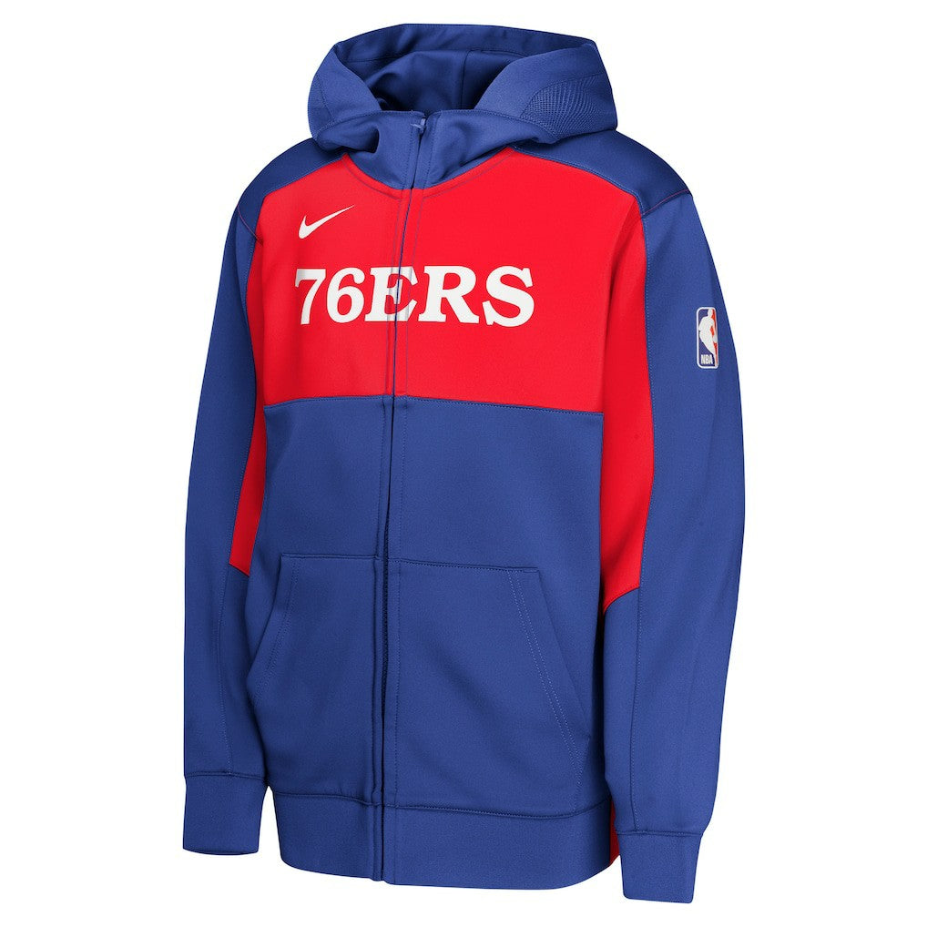 Philadelphia 76ers Youth Authentic On-Court Showtime Performance Full-Zip Hoodie - Royal/Red outlet