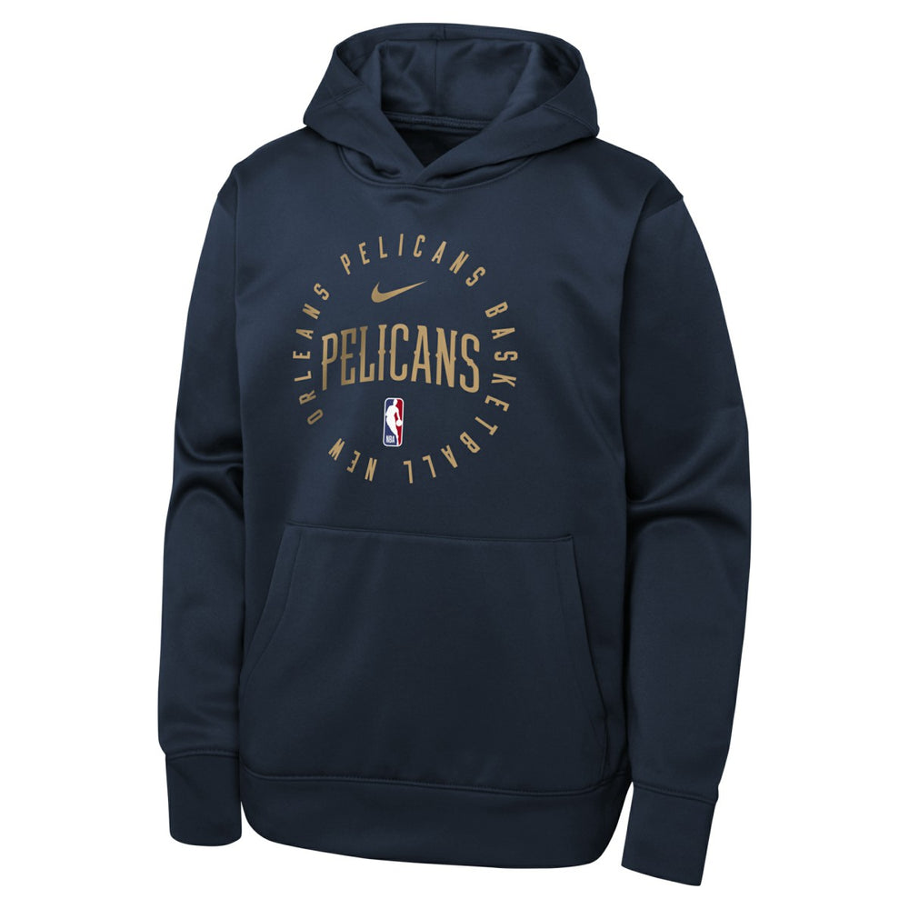 New Orleans Pelicans Youth Performance Practice Spotlight Pullover Hoodie - Navy sale