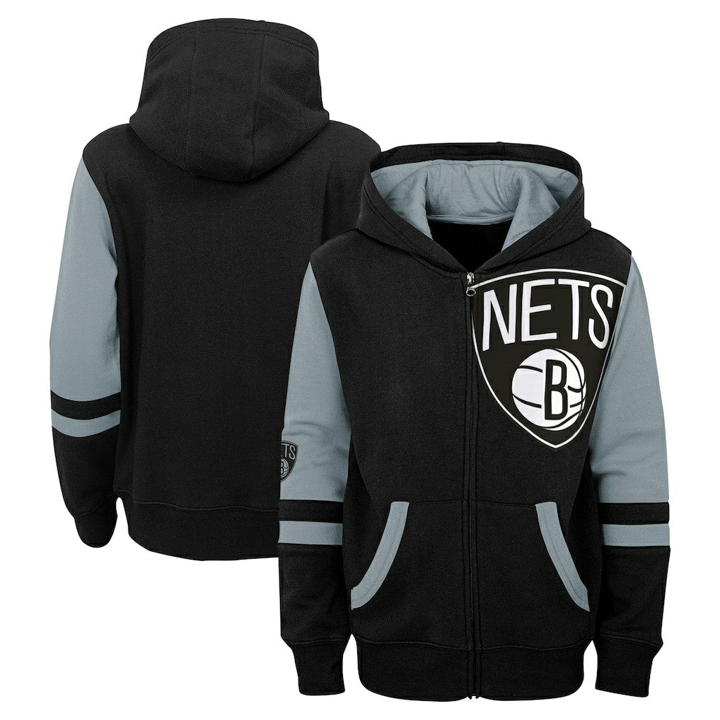 Brooklyn Nets Preschool Straight To The League Full-Zip Hoodie - Black shop