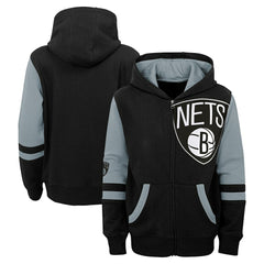 Brooklyn Nets Preschool Straight To The League Full-Zip Hoodie - Black shop