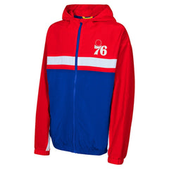 Philadelphia 76ers Youth Headliner Windbreaker Full-Zip Hoodie Jacket - Red sale