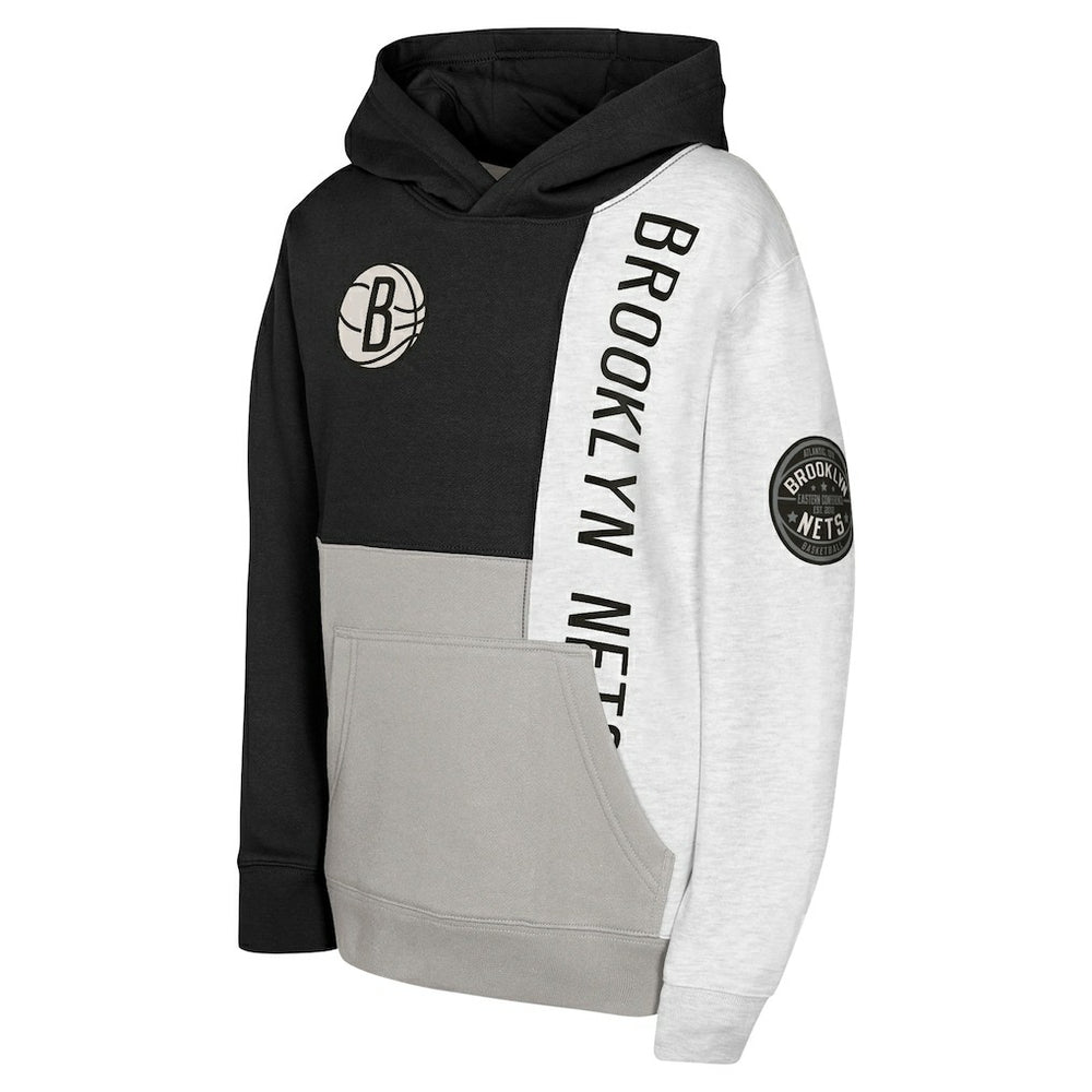 Brooklyn Nets Youth Splash Pullover Hoodie - Black for sale