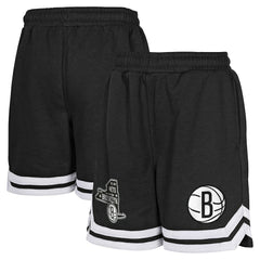 Brooklyn Nets Youth Teardrop Fleece Shorts - Black cheap