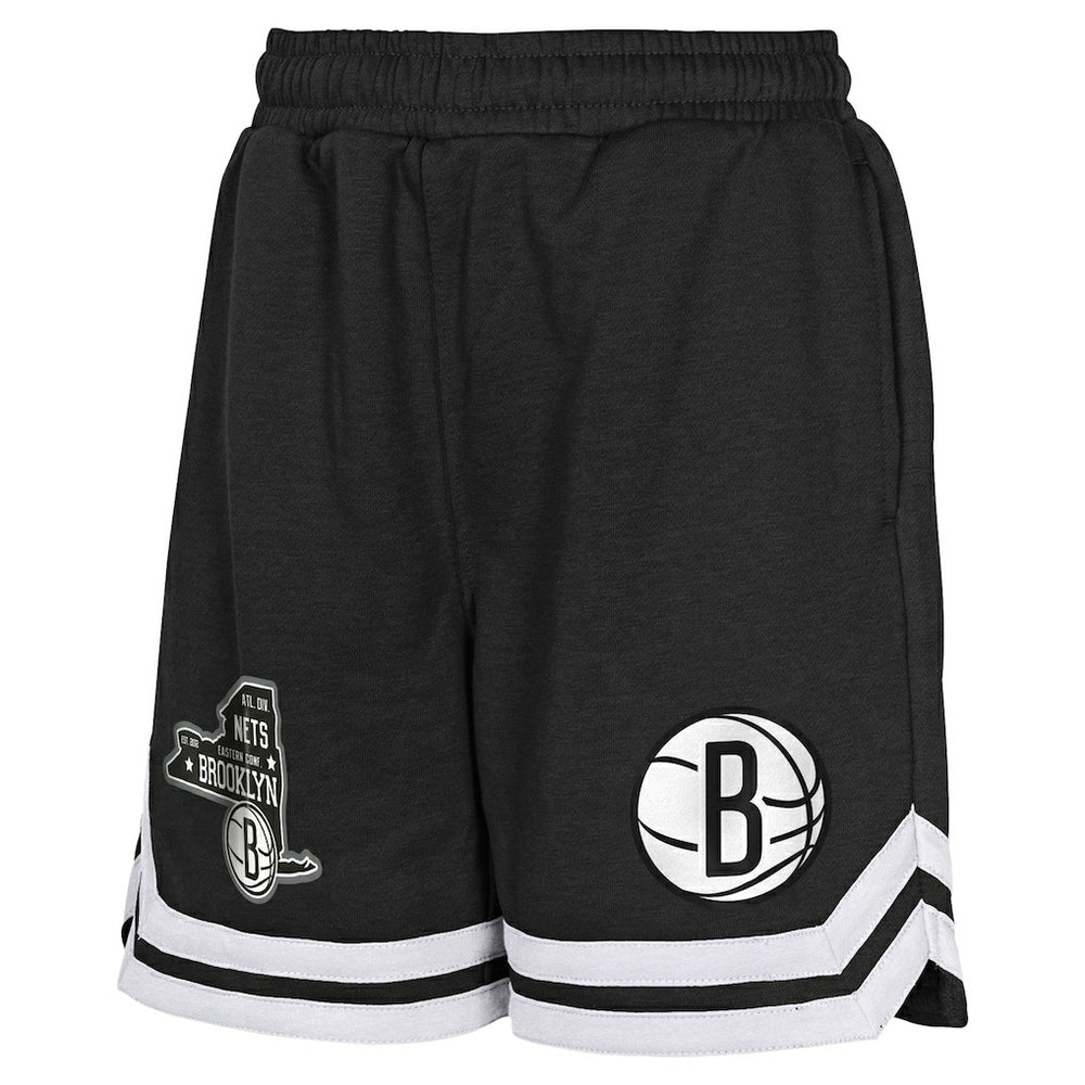 Brooklyn Nets Youth Teardrop Fleece Shorts - Black cheap