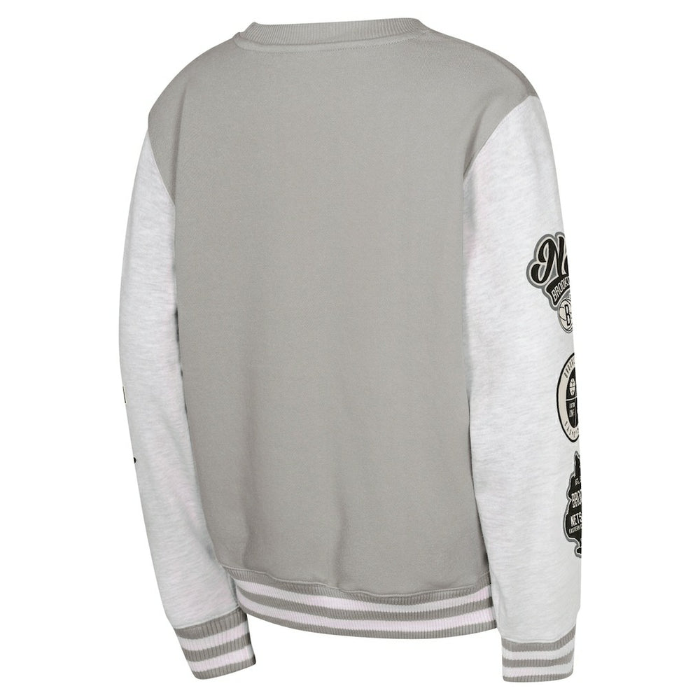Brooklyn Nets Youth Star Treatment Pullover Sweatshirt - Gray for sale