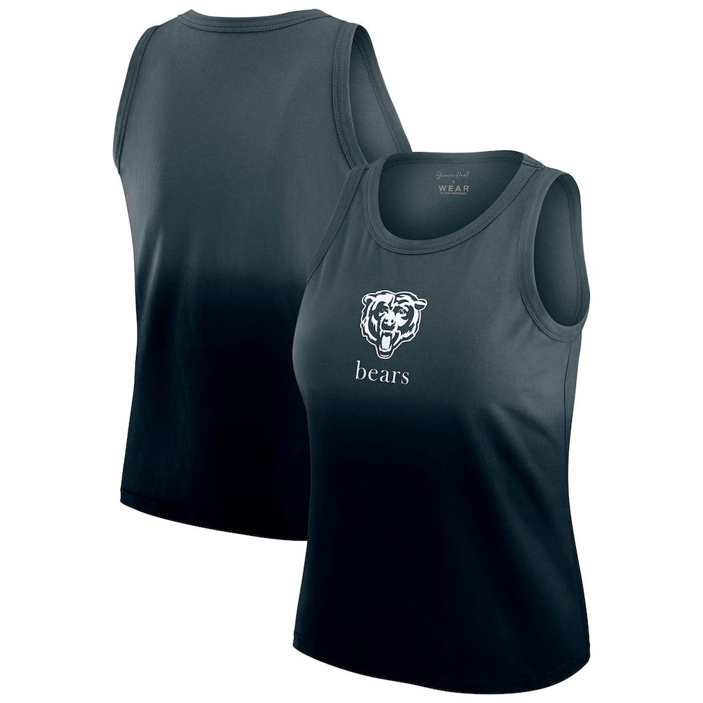 Chicago Bears WEAR by Erin Andrews x Gracie Hunt Women's Ombre Tank Top - Navy outlet